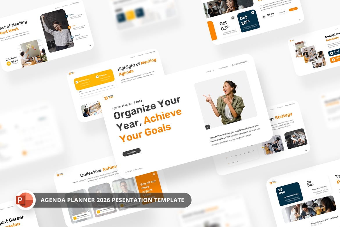 Template Presentasi Agenda PowerPoint yang Menarik