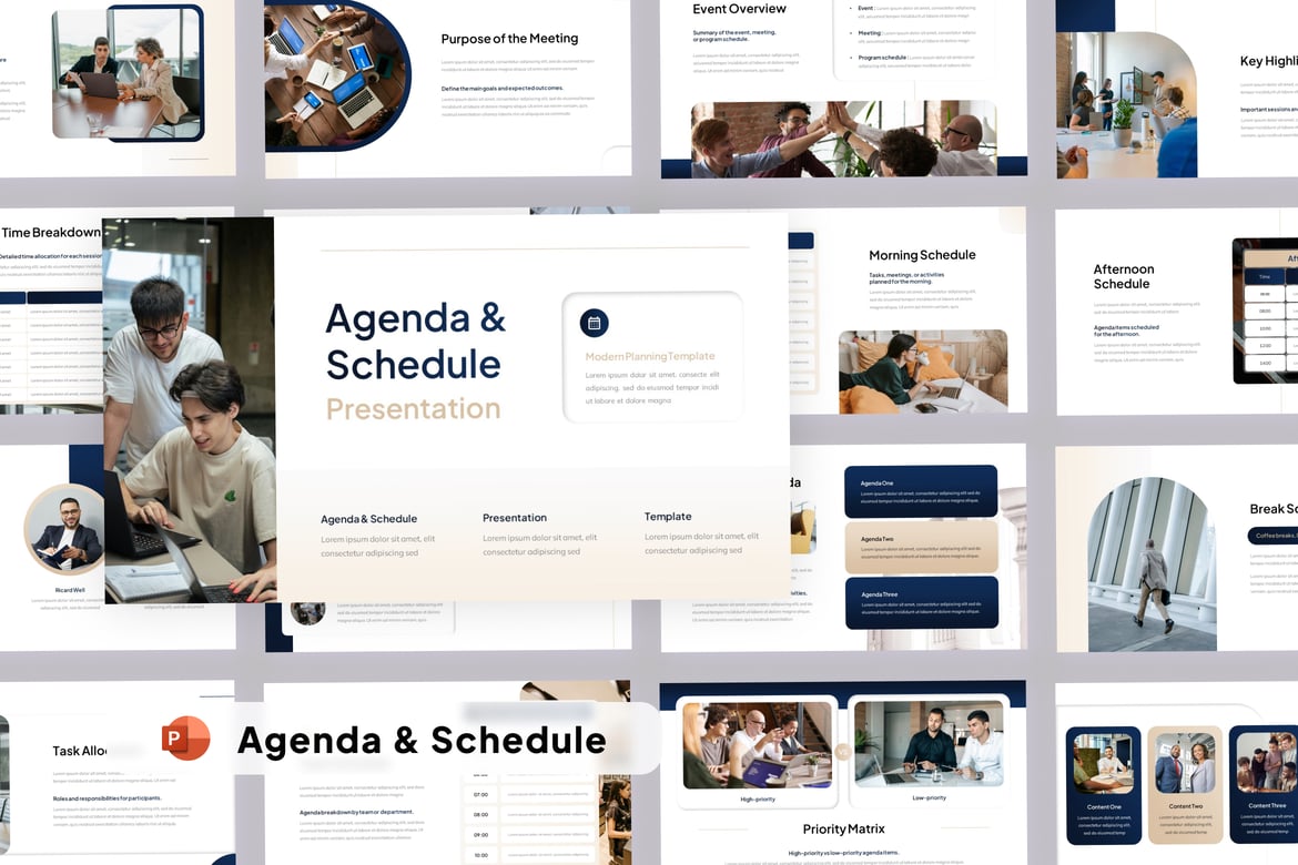 Template Presentasi Agenda Modern dan Efisien