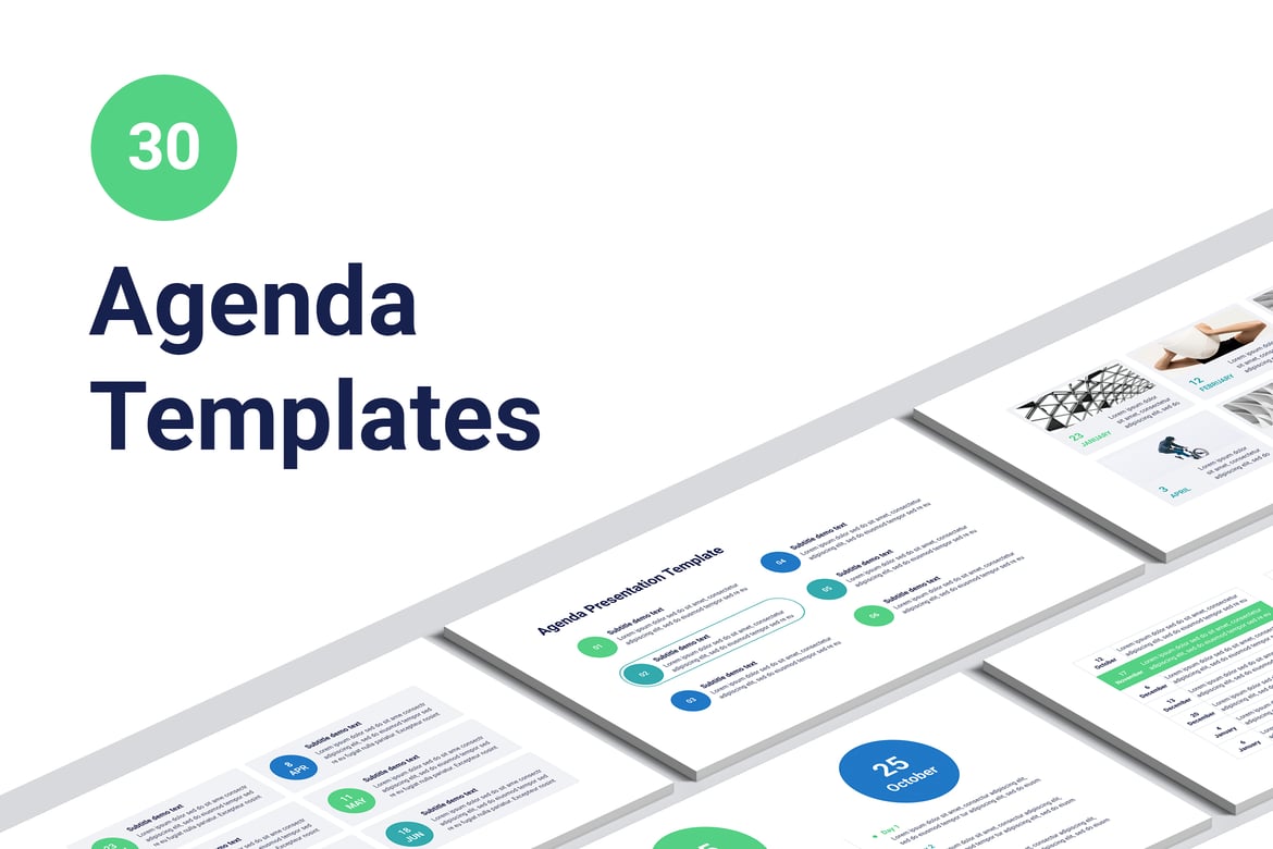 Template Presentasi PowerPoint Agenda yang Menarik