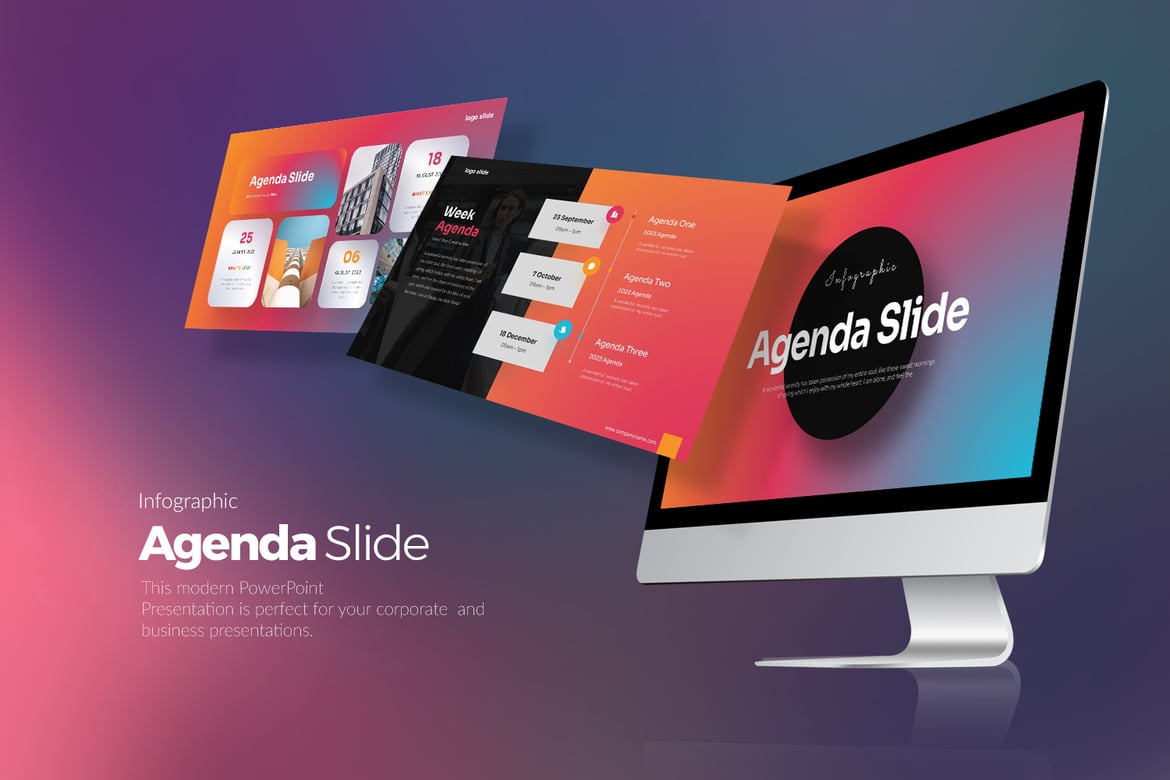 Template Presentasi PowerPoint Agenda yang Menarik dan Profesional