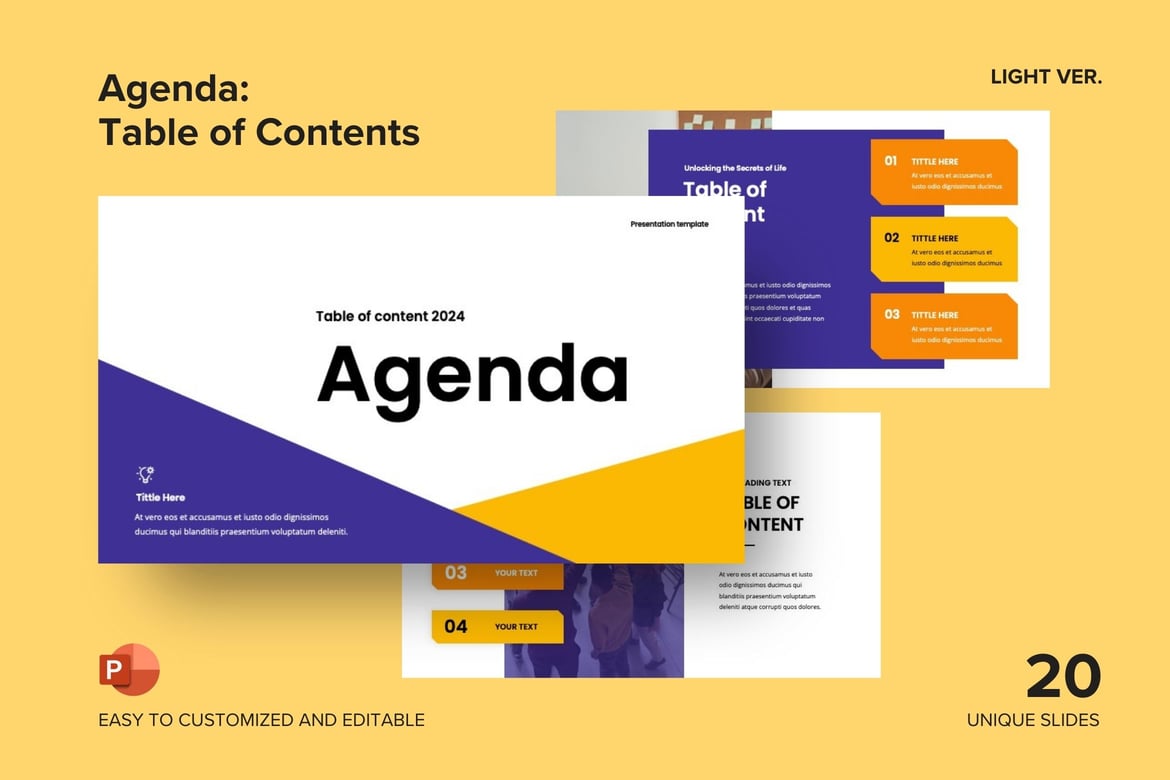 Template Presentasi Agenda: Daftar Isi yang Menarik dan Efektif
