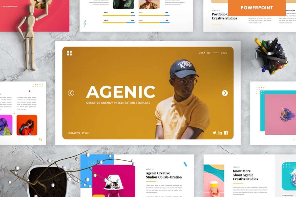 Agenic - Template PowerPoint Kreatif untuk Agensi