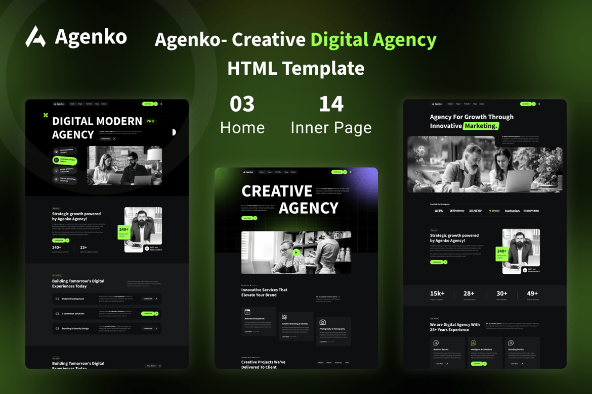 Agenko - Template Website Kreatif untuk Agensi Digital