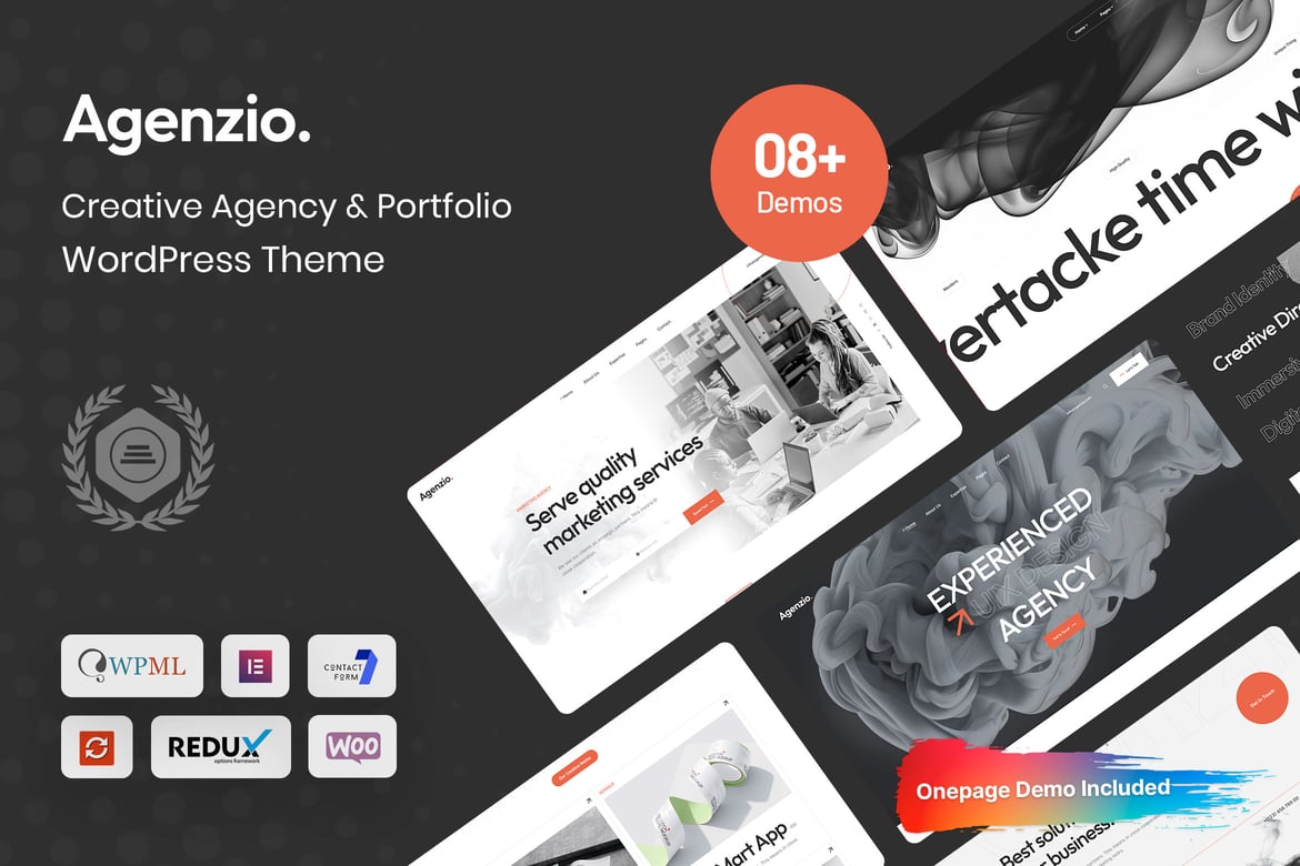 Agenzio - Tema WordPress Kreatif untuk Agensi dan Portofolio Anda