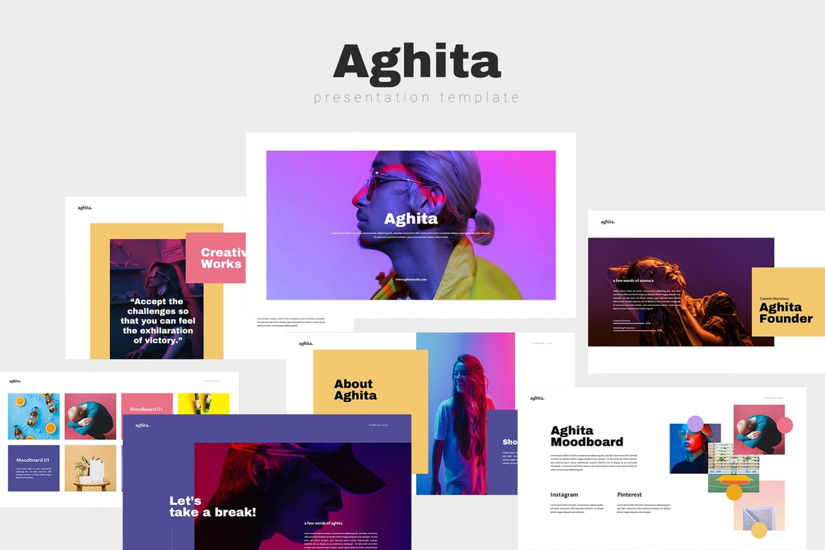 Template Presentasi Powerpoint Aghita yang Menarik dan Profesional