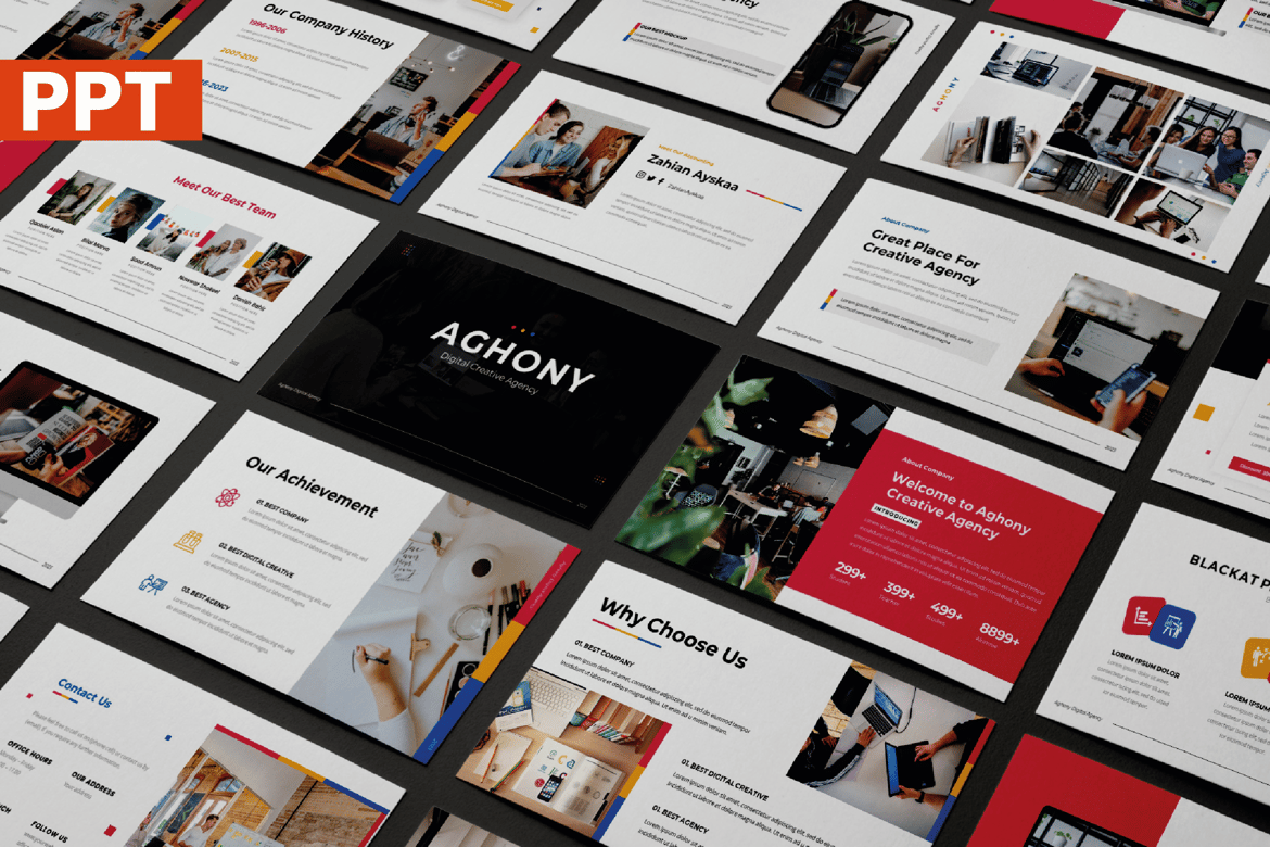 Template Powerpoint Aghony: Presentasi Modern yang Mudah Disesuaikan