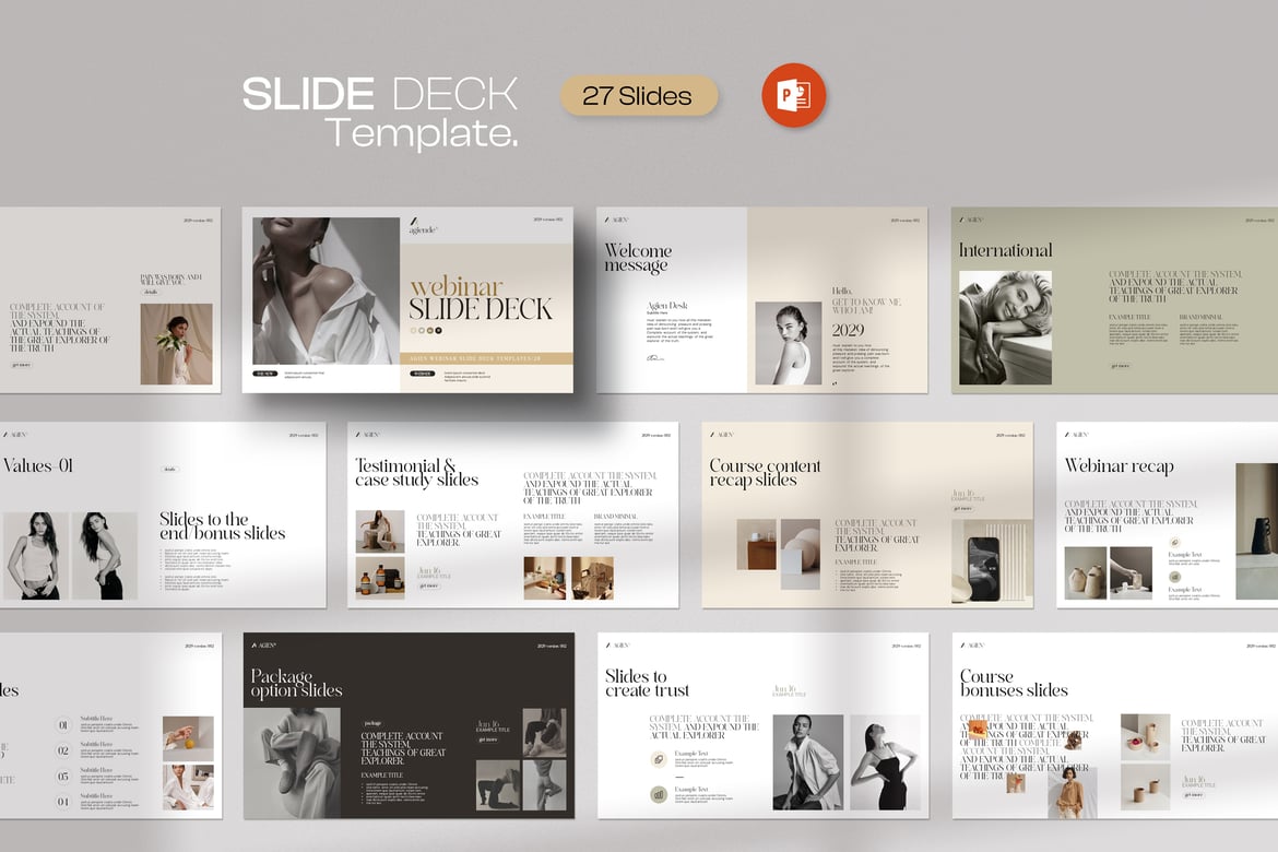 Template PowerPoint Agien untuk Webinar yang Profesional dan Menarik