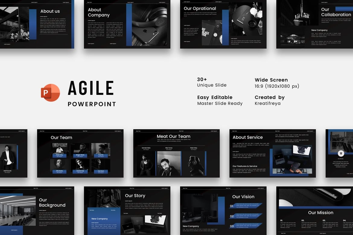 Template Presentasi PowerPoint Agile yang Menarik dan Profesional