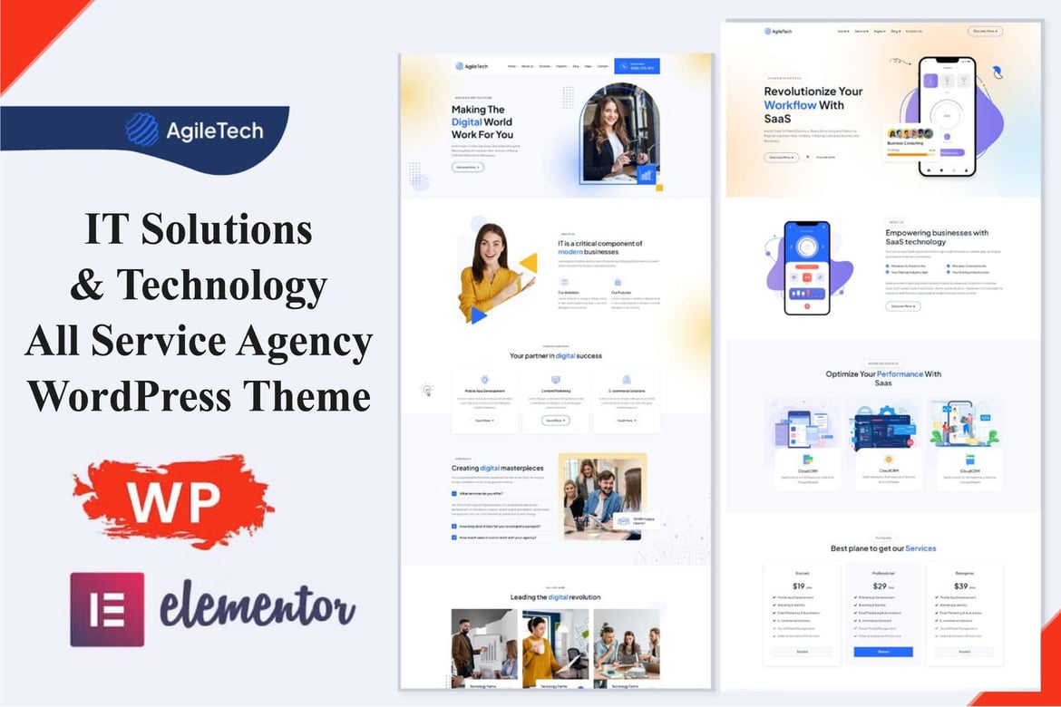 Agiletech - Tema WordPress Solusi IT yang Responsif dan Modern