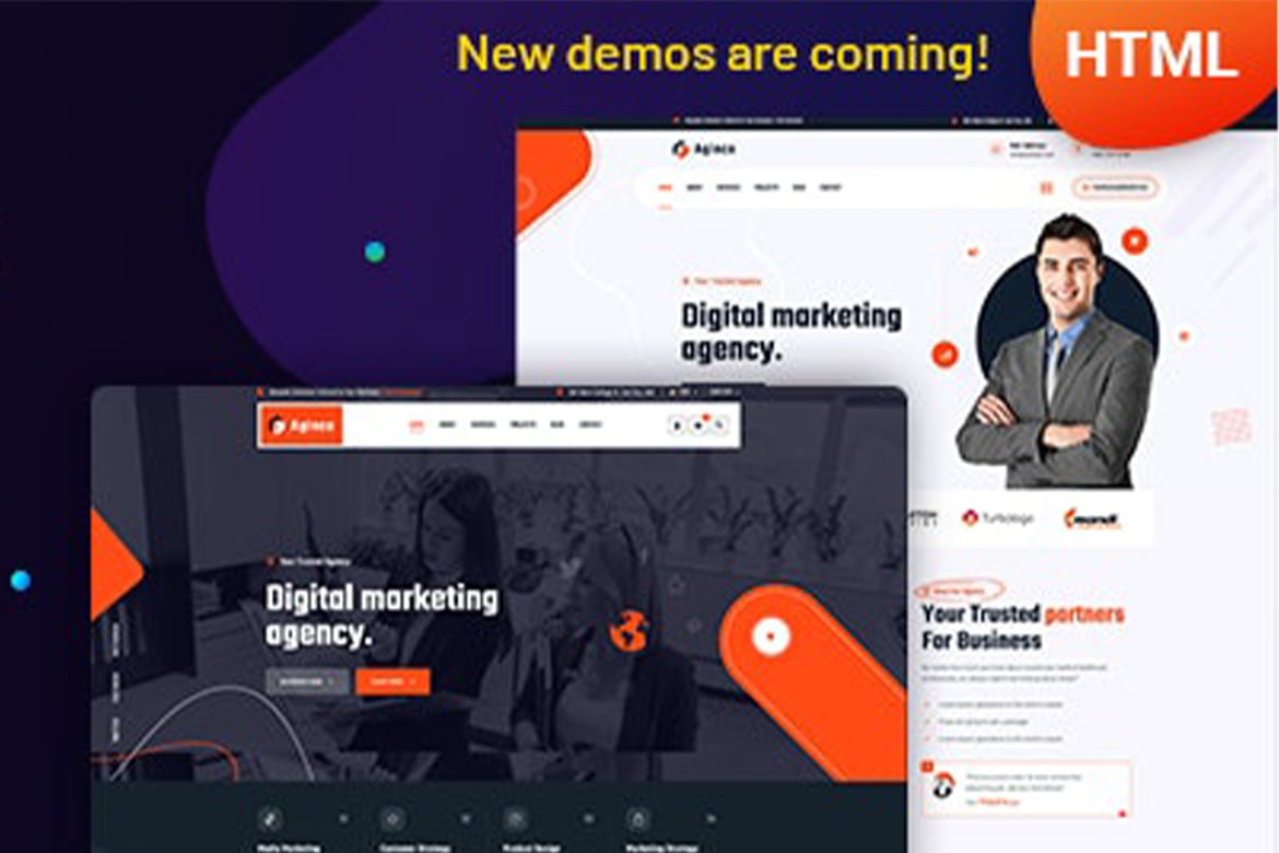 Aginco - Template Website Digital yang Modern dan Responsif