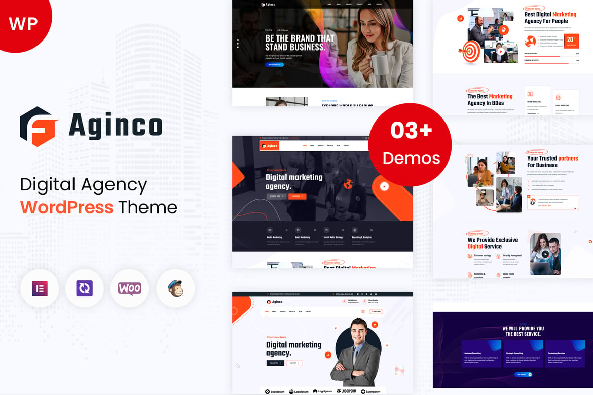 Aginco - Tema WordPress Digital Agency yang Menarik