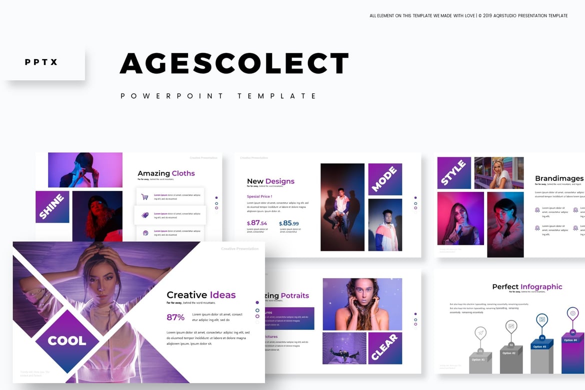 Template PowerPoint Agnescollect - Solusi Presentasi Serbaguna