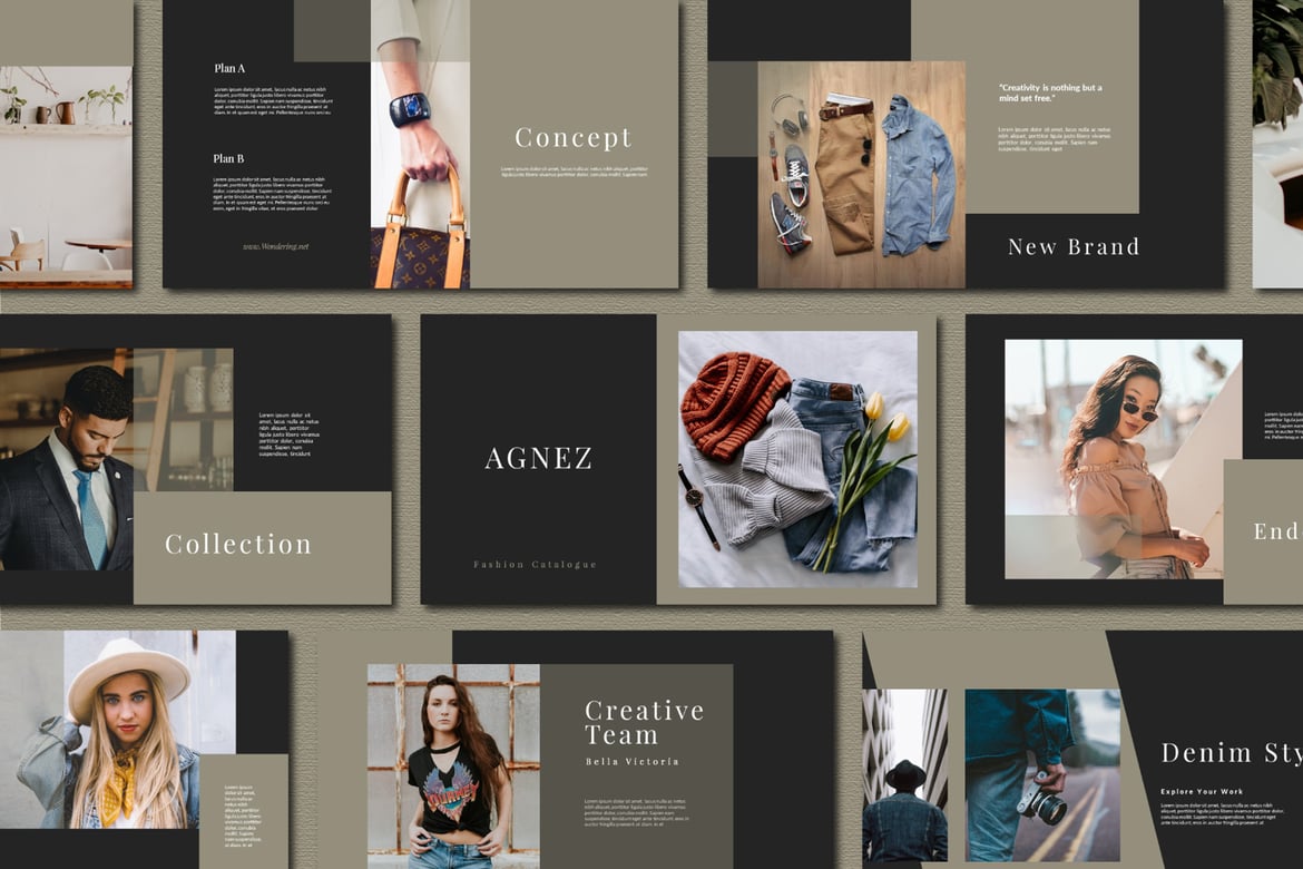 Template PowerPoint Agnez - Desain Presentasi Menarik dan Profesional