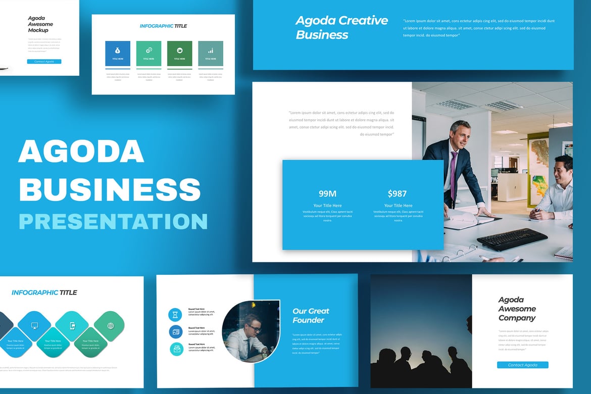 Template Presentasi Bisnis Modern untuk PowerPoint