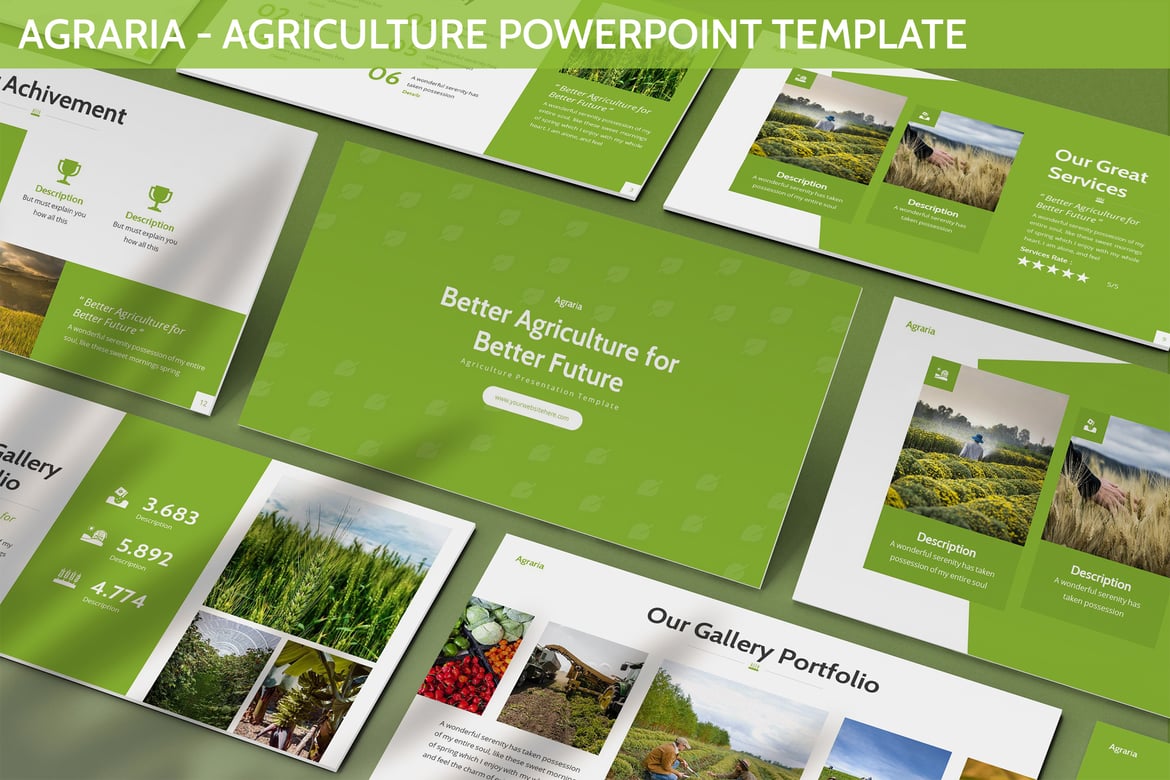 Template Presentasi Agraria - Powerpoint untuk Sektor Pertanian