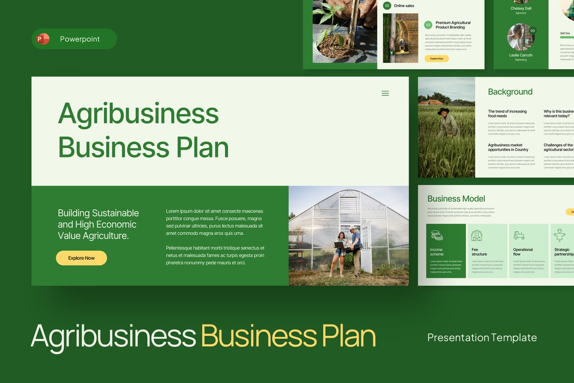 Template Presentasi Rencana Bisnis Agribisnis yang Menarik