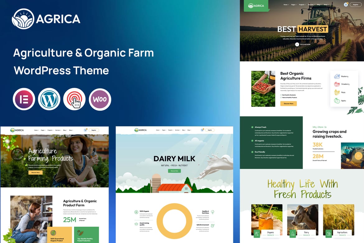 Agrica – Tema WordPress Pertanian Organik dan Modern