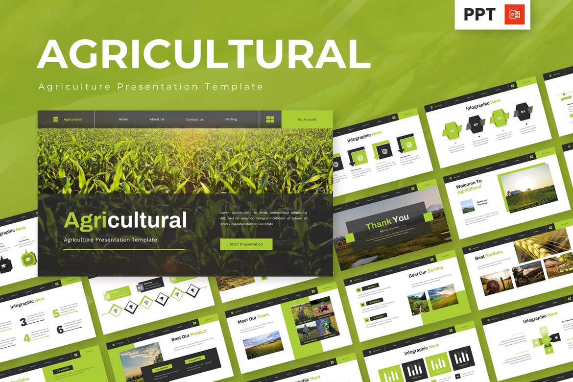 Template Powerpoint Pertanian yang Menarik dan Profesional
