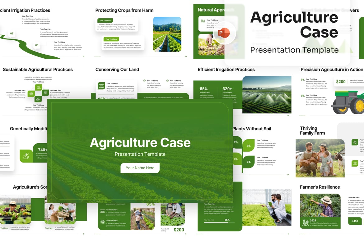 Template PowerPoint Pertanian yang Menarik dan Profesional