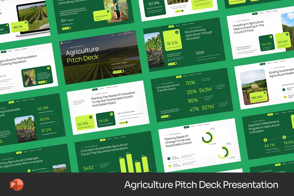 Template Presentasi PowerPoint untuk Pertanian yang Menarik dan Profesional