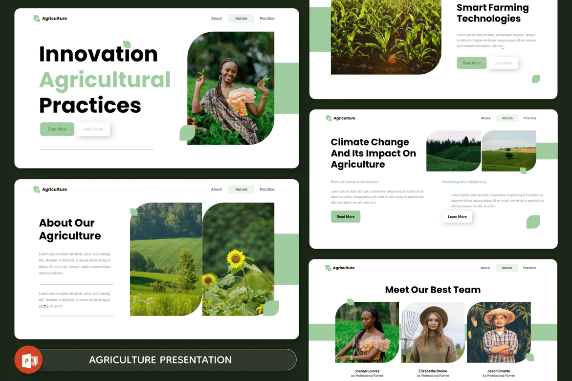 Template PowerPoint Pertanian yang Menarik dan Profesional