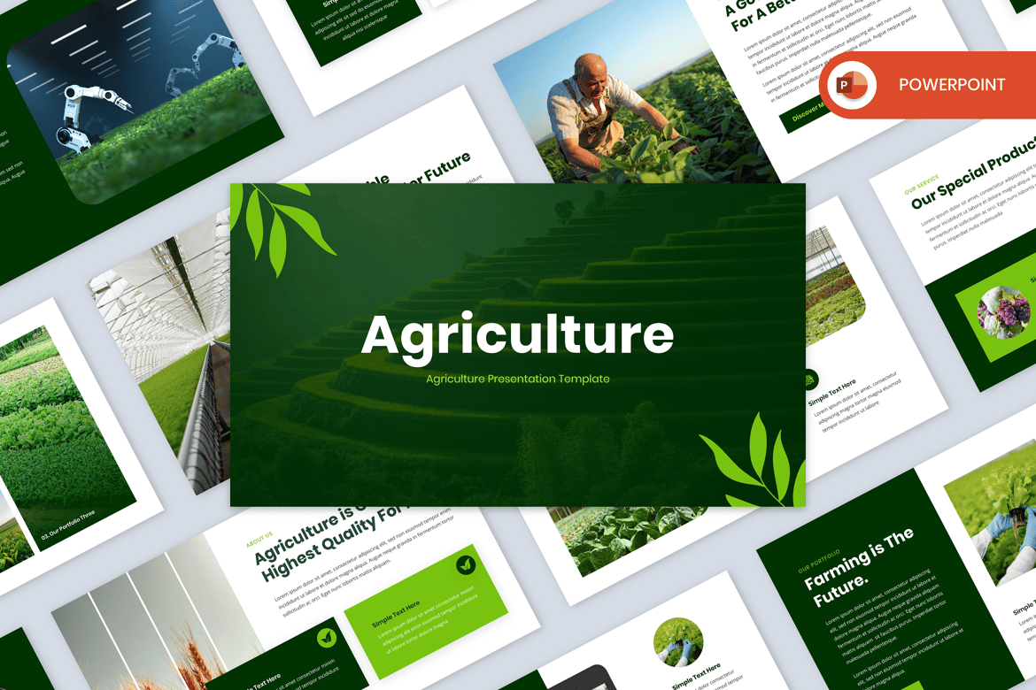 Template PowerPoint Pertanian yang Menarik dan Profesional
