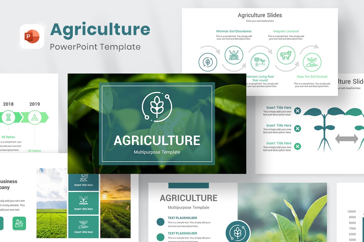 Template PowerPoint Pertanian yang Menarik dan Profesional
