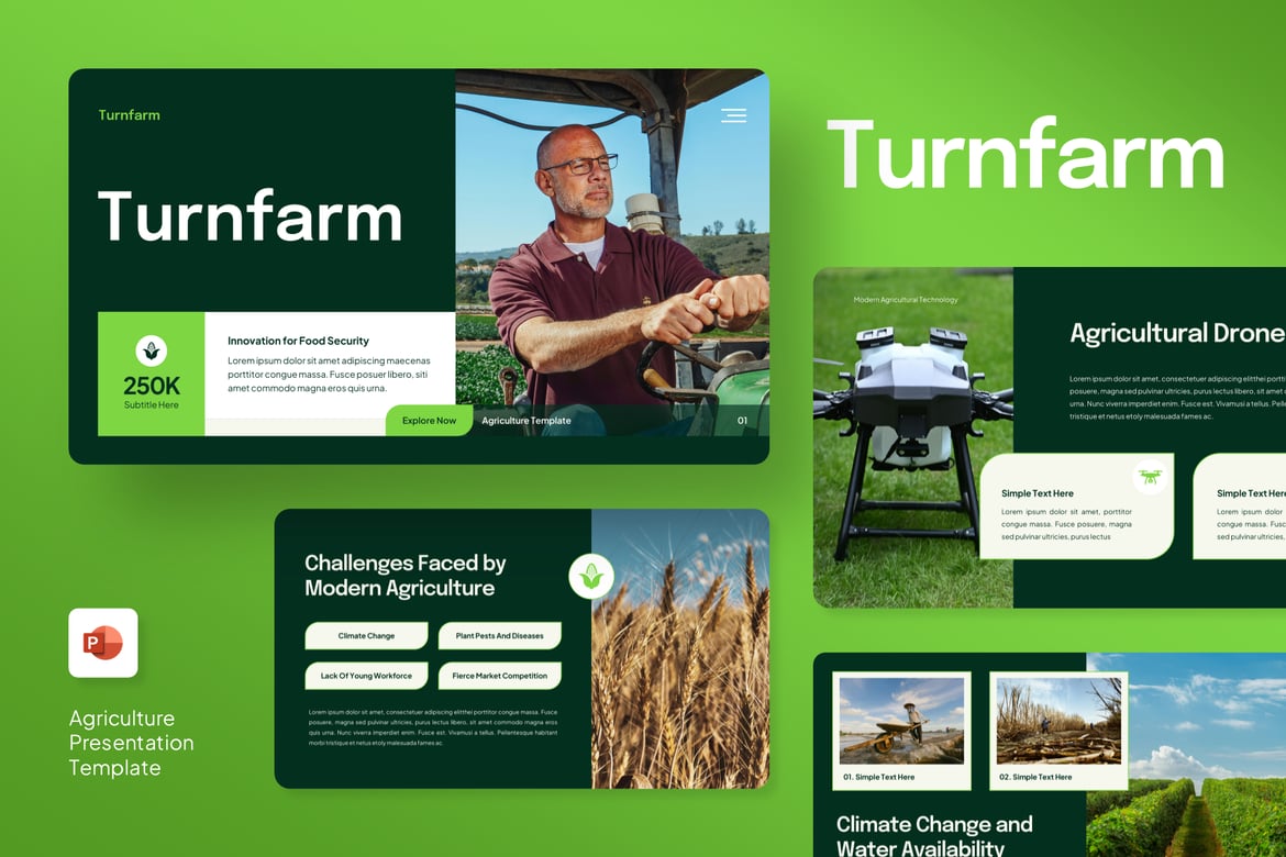 Template PowerPoint Pertanian yang Profesional dan Menarik