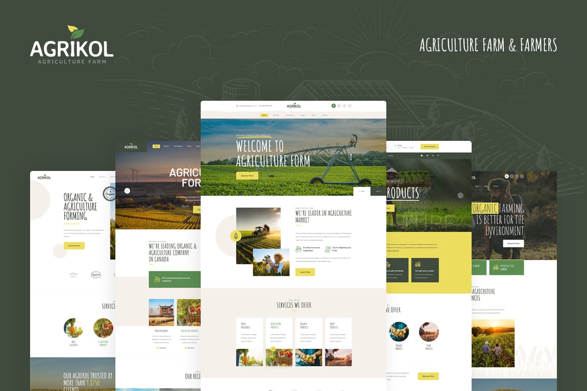 Agrikol - Template Website Vue Nuxt untuk Pertanian dan Pertanian Organik