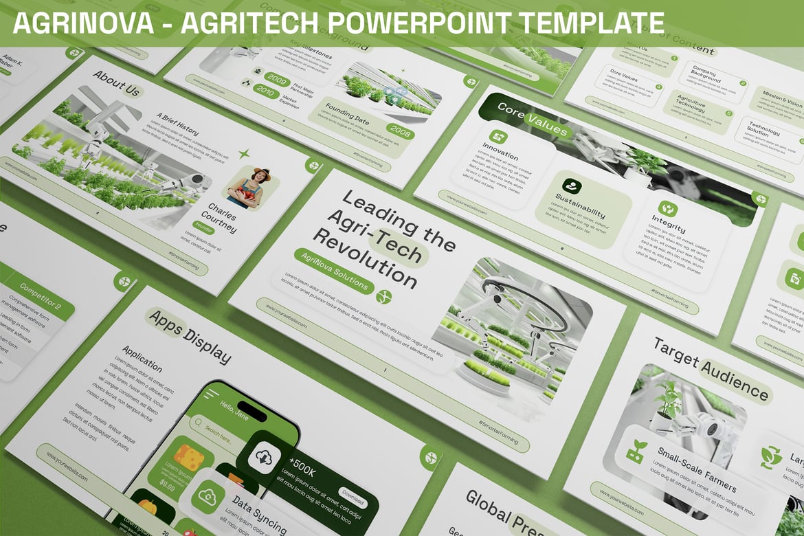 Agrinova - Template PowerPoint Pertanian Modern