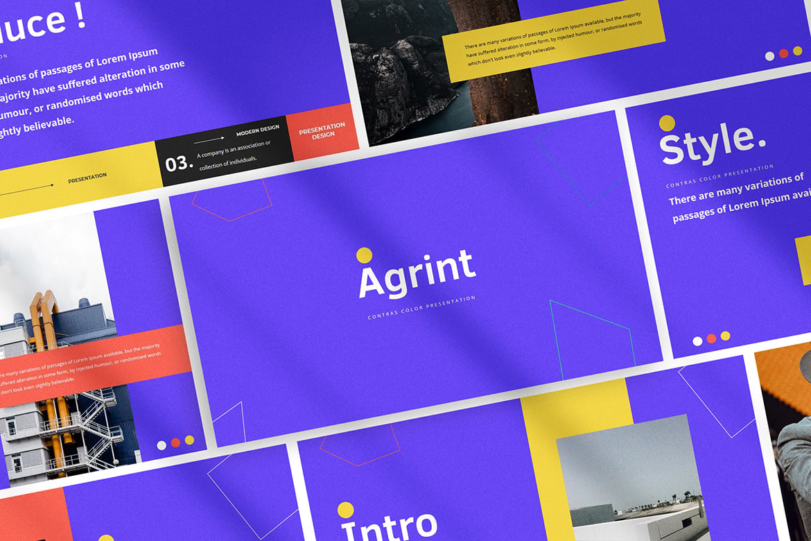 Template Presentasi PowerPoint Agrint yang Modern dan Elegan