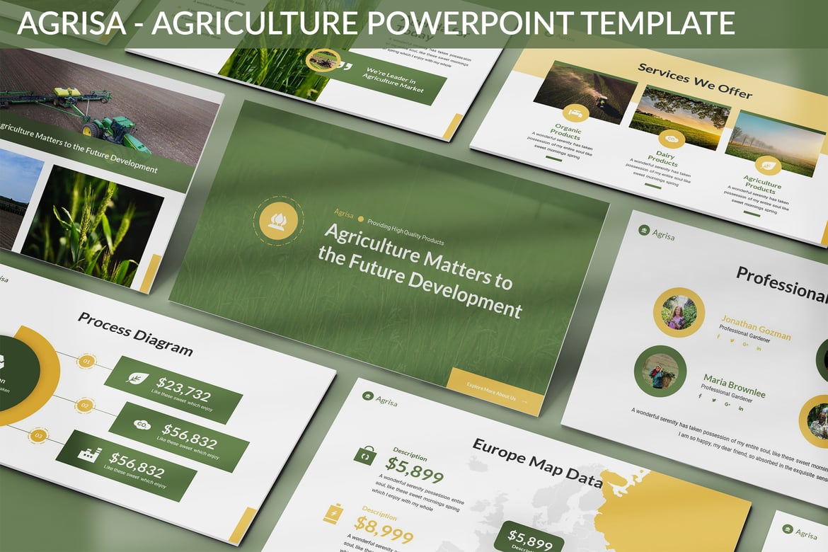 Template Powerpoint Agrisa - Solusi Presentasi Pertanian Modern