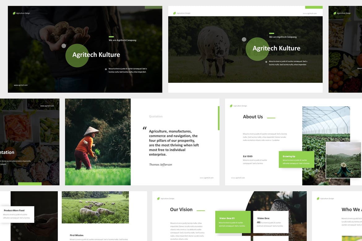 Template Presentasi Agritech - Powerpoint untuk Industri Pertanian