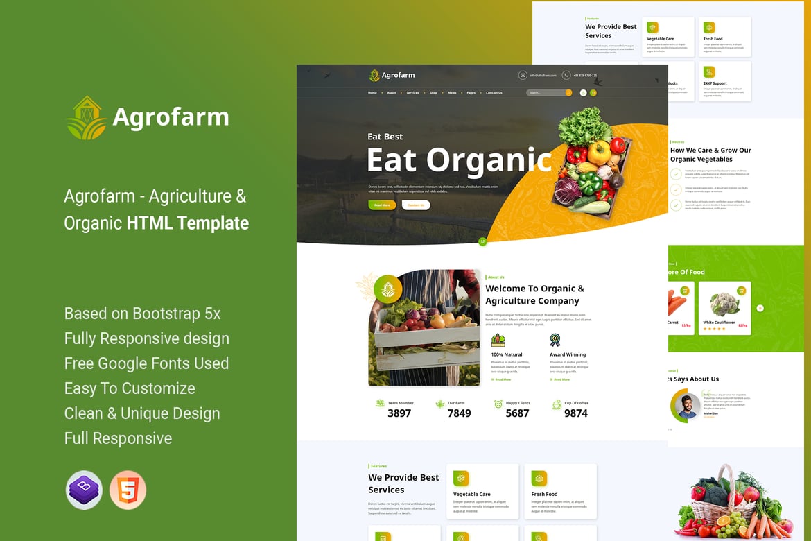 Agrofarm - Template Website Pertanian & Organik yang Menarik