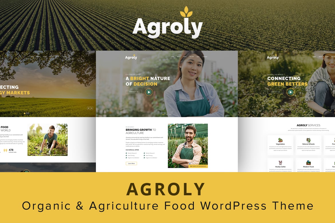 Agroly - Tema WordPress untuk Makanan Organik dan Pertanian