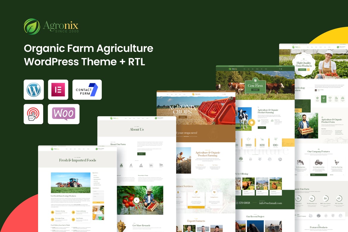 Agronix - Tema WordPress Pertanian Organik yang Menawan