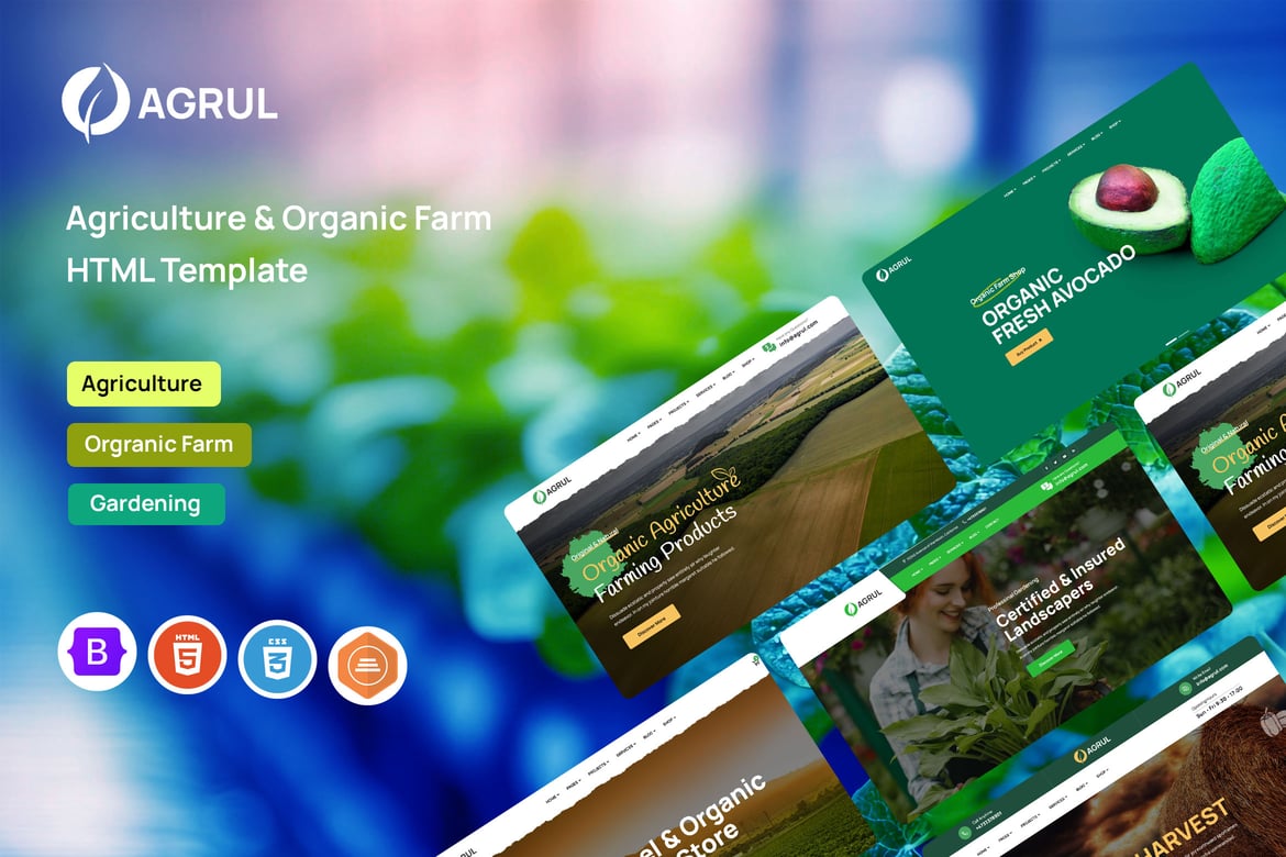 Agrul – Template Website Pertanian & Farm Organik yang Modern
