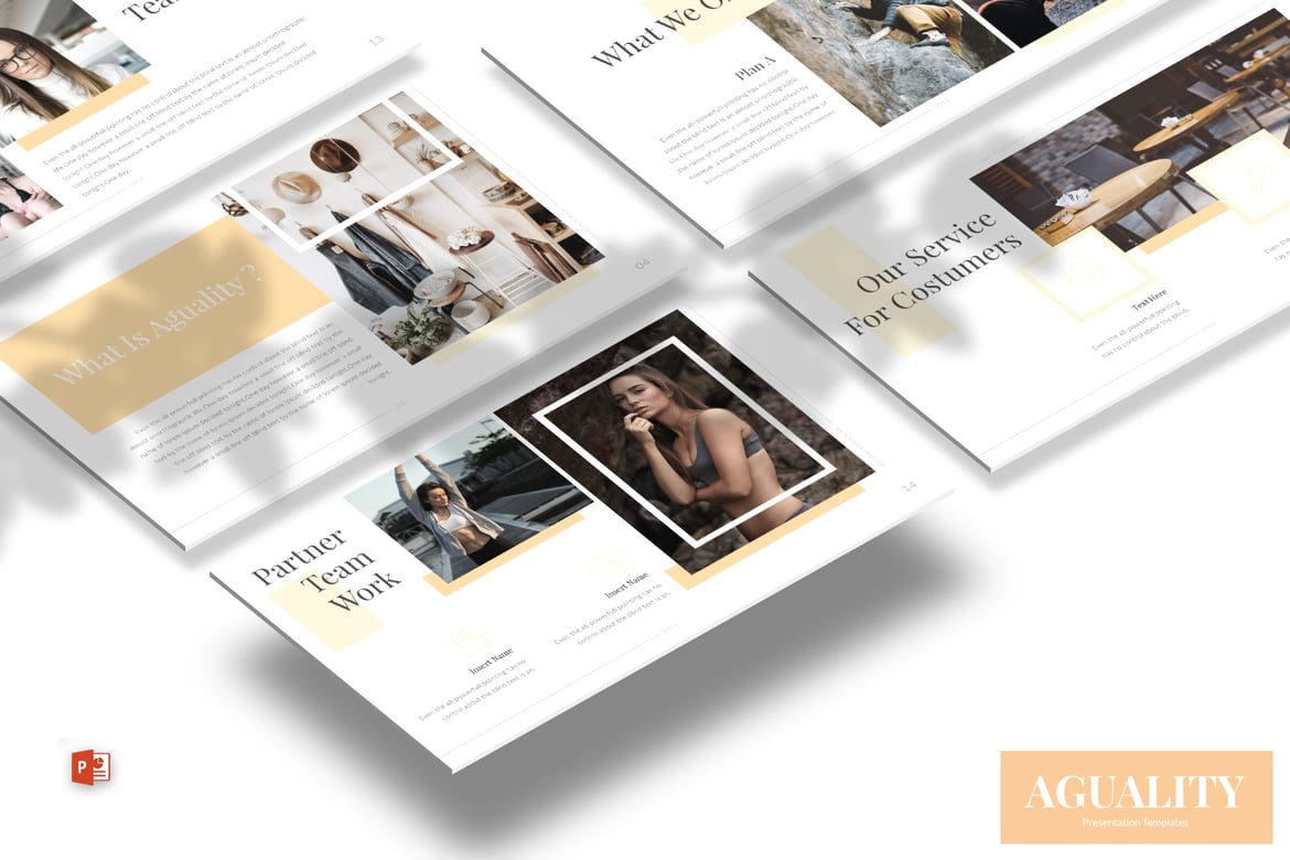 Template Presentasi PowerPoint Aguality yang Elegan dan Profesional