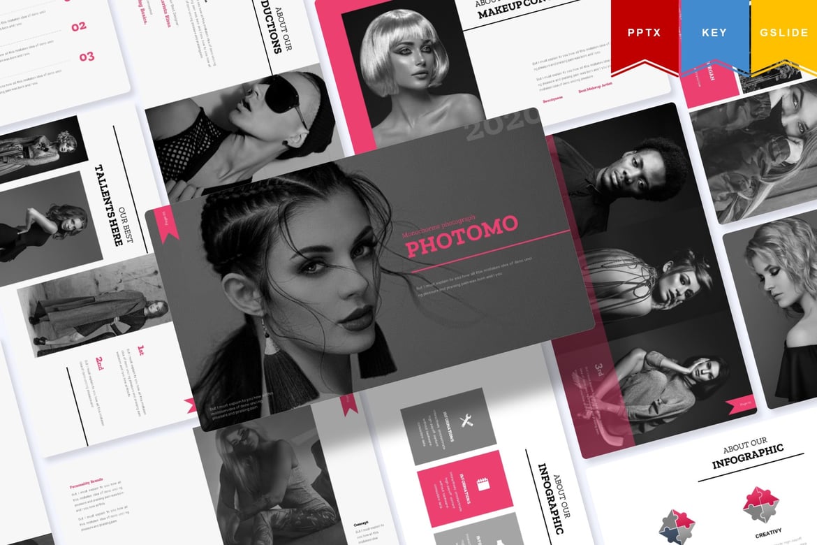 Template Presentasi Agust Photomo untuk PowerPoint, Keynote, dan Google Slides