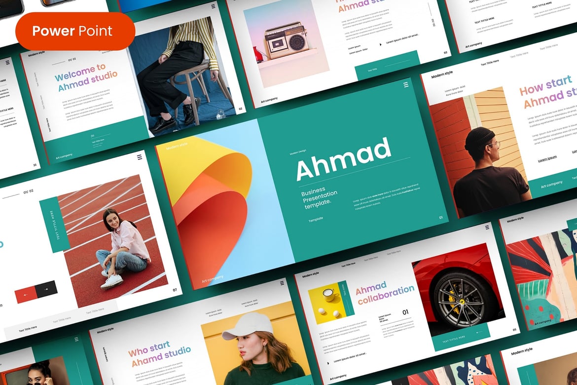 Template Presentasi Bisnis Ahmad – PowerPoint yang Menarik