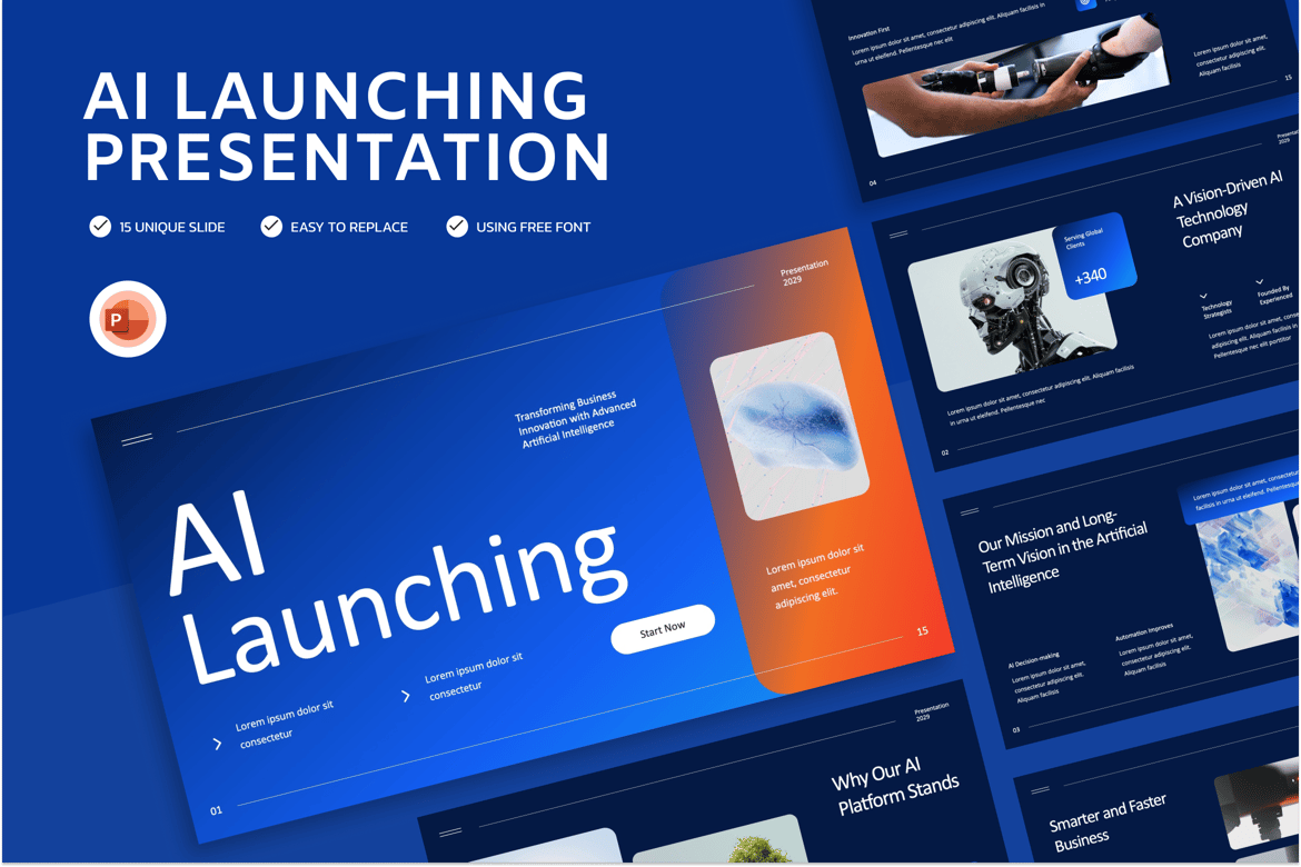 Template Presentasi Powerpoint AI yang Menarik