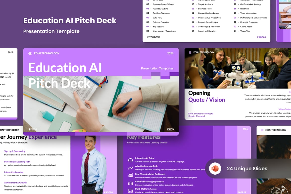 Template Presentasi AI yang Modern dan Menarik