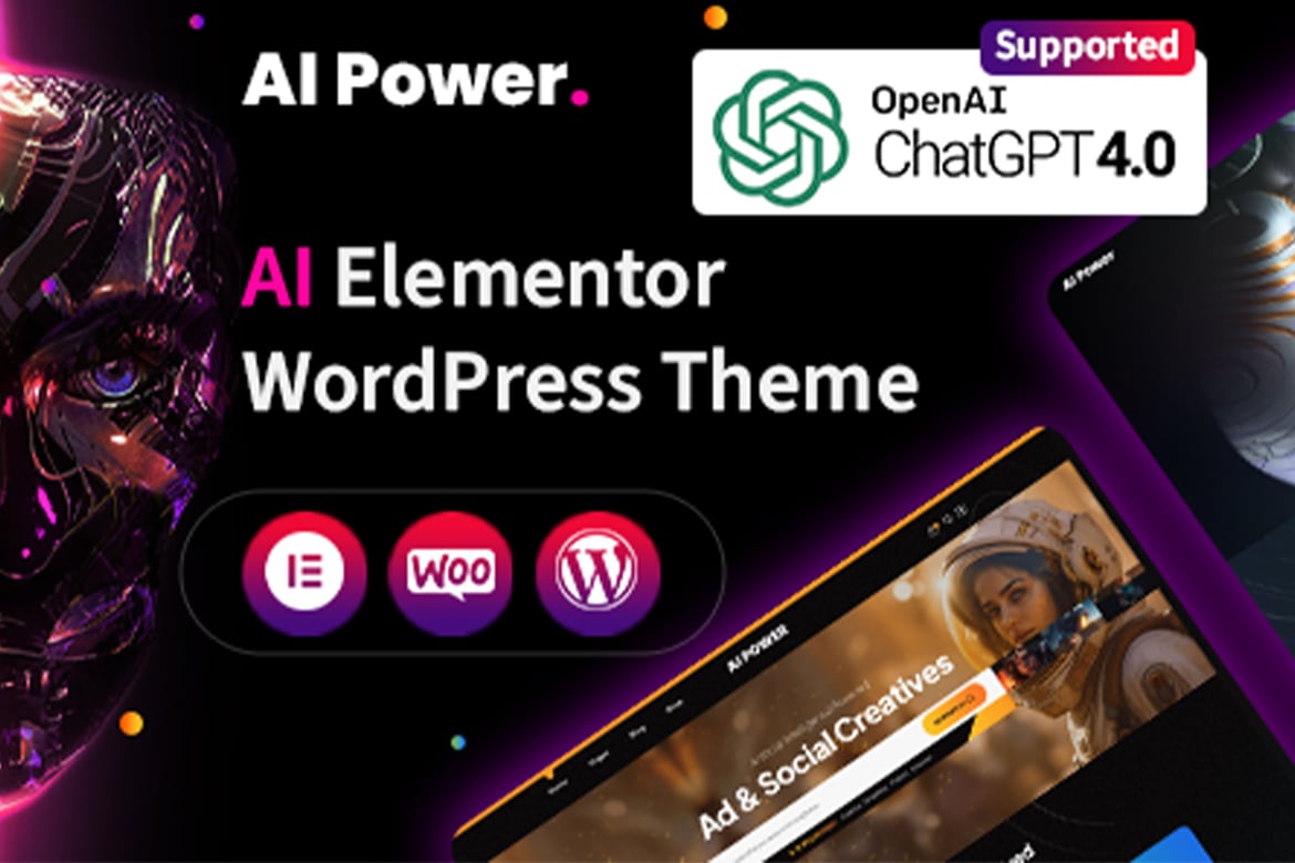 Tema AI Power - Tema WordPress Jaringan Saraf Buatan yang Kuat