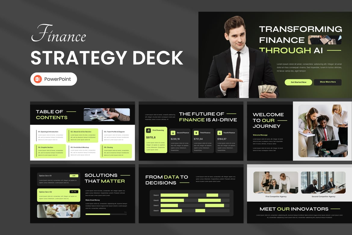 Template Presentasi Strategi Fintech Berbasis AI yang Kuat