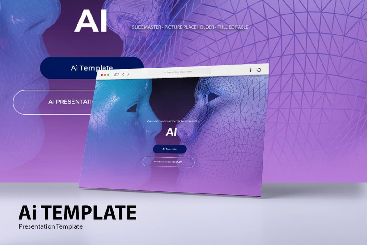 Template PowerPoint AI Kreatif untuk Presentasi Menarik