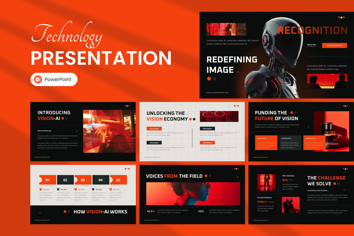 Template Presentasi PowerPoint Peluncuran Produk AI yang Menarik