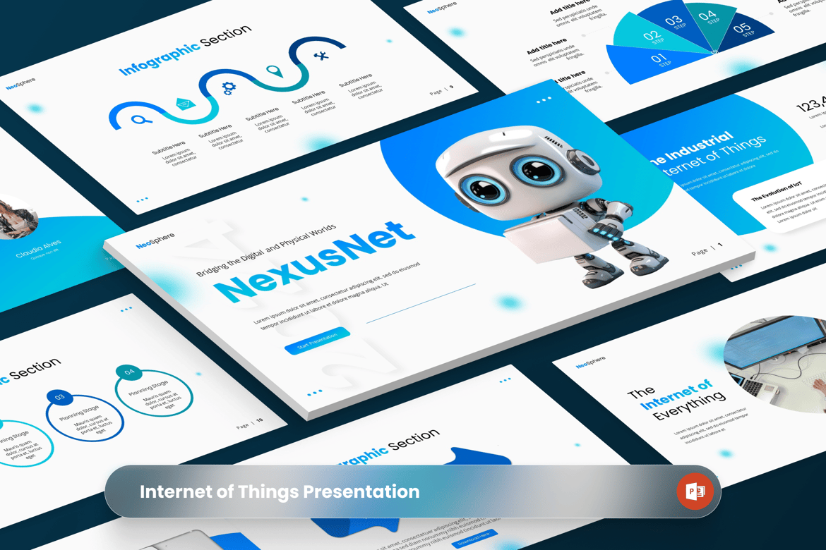 Template Presentasi PowerPoint AI Teknologi yang Fleksibel dan Profesional