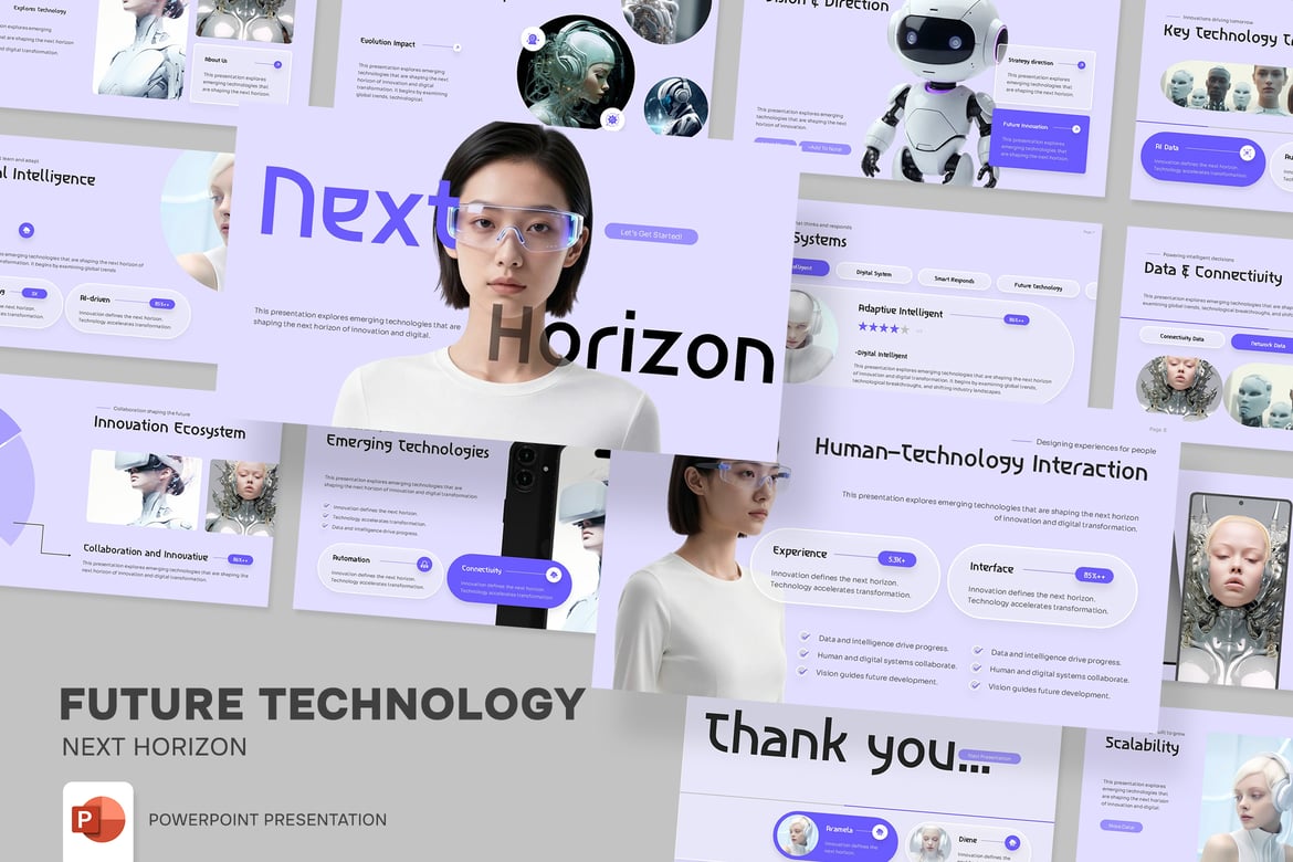 Template Presentasi Teknologi AI yang Modern dan Menarik