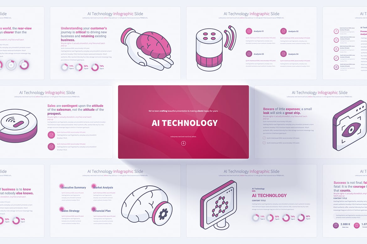 Template Presentasi PowerPoint Teknologi AI yang Menarik dan Profesional