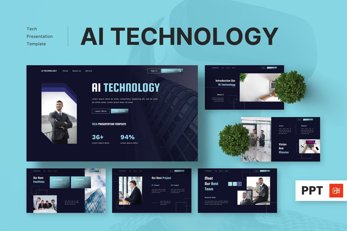 Presentasi Powerpoint Teknologi AI yang Menarik